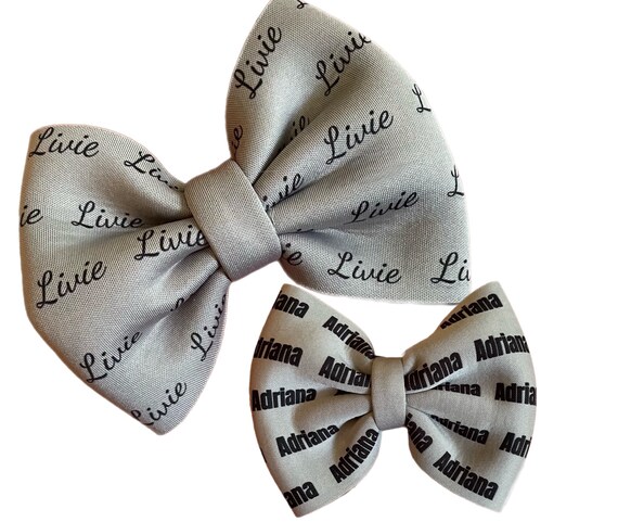 Name Bow Hat or Headband. Ships Within 2 Business Days. Newborn Size Hat. Great Photo Prop.