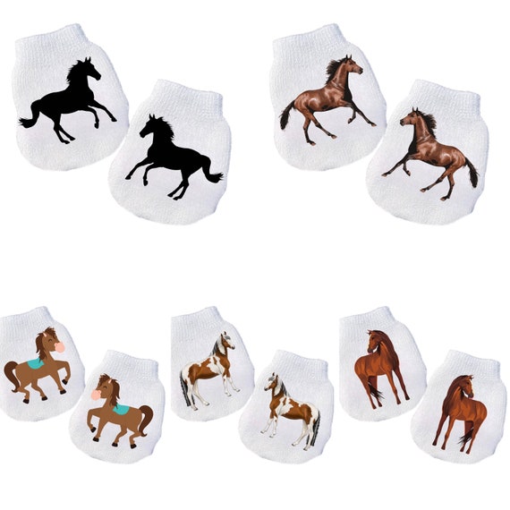 MITTENS! Newborn no scratch Horse Mittens. Option to add Socks.Choose Color. Boy or Girl!Perfect Shower / Newborn Gift! Cute Baby Gift!