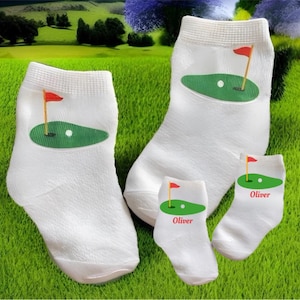 Baby/Toddler/Child Golf Socks. Multiple sizes offered. Choose from 0-6 Months to 14 Years. Cute Gift image 1