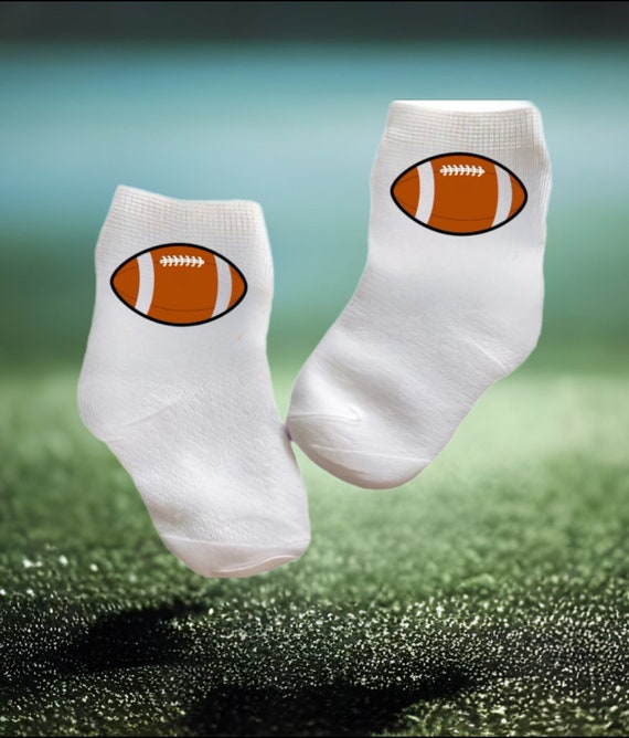 Football socks for Baby, Toddler, Child. Multiple sizes offered . Choose from 0-6  months to 10 years.