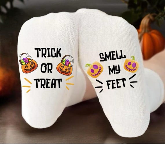 Baby/Toddler/Child/Teen HALlOWeEN TRiCK Or TReAT Socks Multiple Sizes Offered. You Choose. Every Baby Needs. Cute Baby Gift!