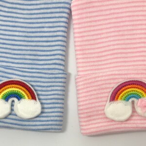 Newborn Hospital Hats Rainbow Babiess . You get 2 Twin Babies 1st Keepsakes Newborn Hospital Beanies. Newborn Baby Hats Cute image 7