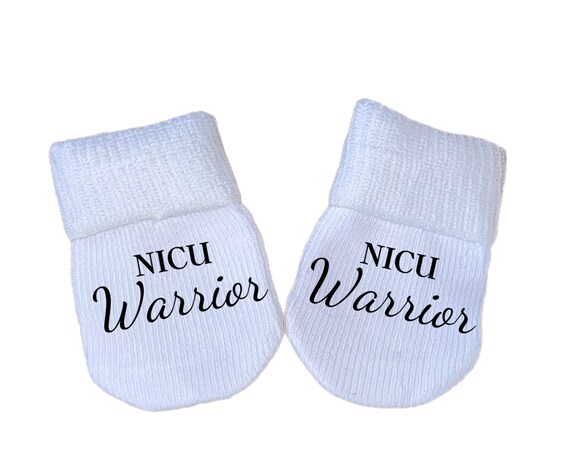 PREEMIE MITTENS Nicu Warrior Baby and Sock Option! Preemie No Scratch Mittens AnD Or PREEMIE SoCKS!