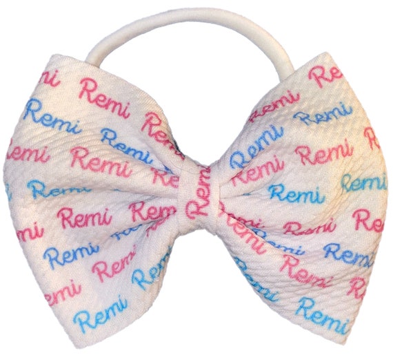 Girls Bow Hat or Headband with NAME! Baby Girl Bow!  Custom Made Fabric Bow. Newborn Hospital Hat. Newborn Hat. Infant Beanie. EXCLUSIVE