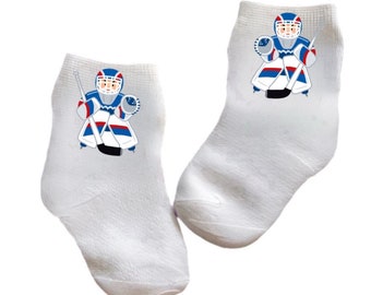 Baby/Toddler/Child Hockey Socks. Multiple sizes offered. Choose from 0-6 months to 10 years. Every Baby Needs. Cute Baby Gift!