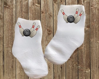 Baby/Toddler/Child Bowling Socks. Multiple sizes offered. Choose from 0-6 months to 10 years. Every Baby Needs. Cute Baby Gift!