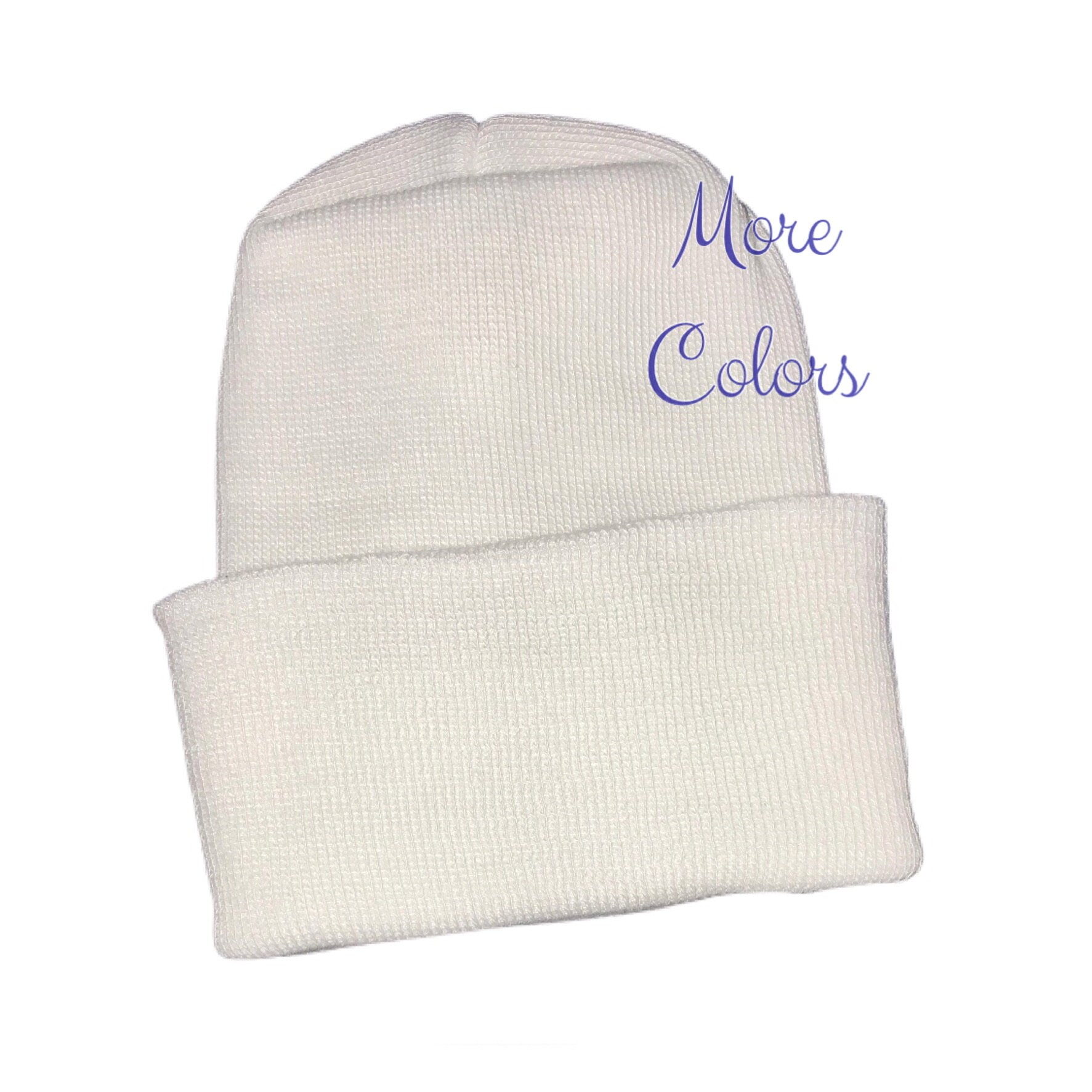 plain white newborn baby hats
