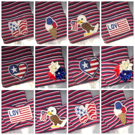 Newborn Hospital Hat Baby Hat ! Baby's 1st Keepsake! You choose! Going Home Hat! Patriot Baby