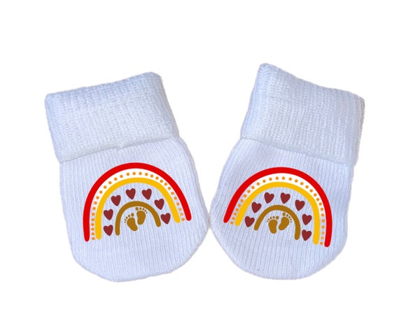 PREEMIE MITTENS Rainbow Baby and Sock Option! Preemie No Scratch Mittens AnD Or PREEMIE SoCKS!