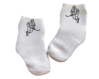 Baby/Toddler/Child Hockey Socks. Multiple sizes offered. Choose from 0-6 months to 10 years. Every Baby Needs. Cute Baby Gift!
