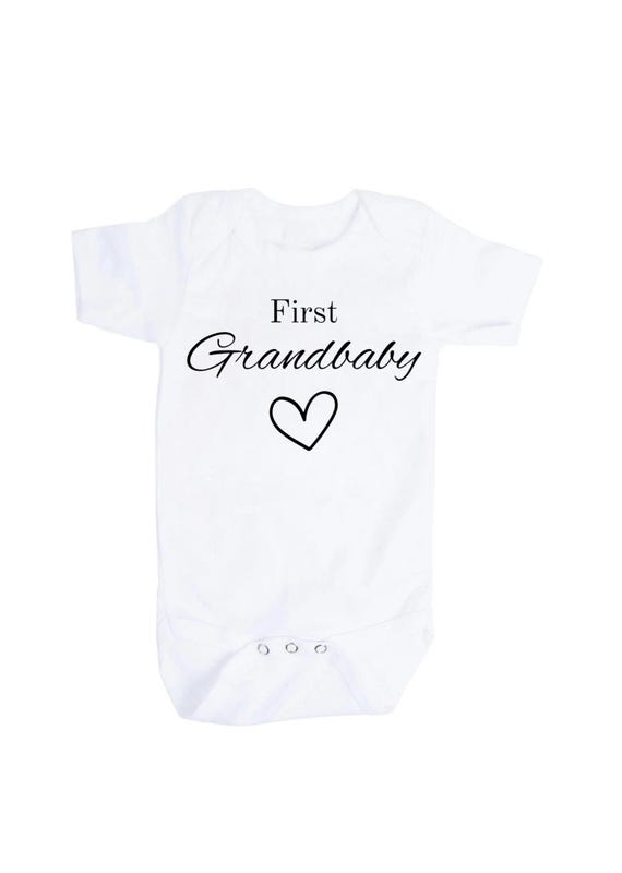 Baby Bodysuit with First Grandbaby. You choose Size 1st Keepsake! GREaT GiFT! 1st Keepsake!