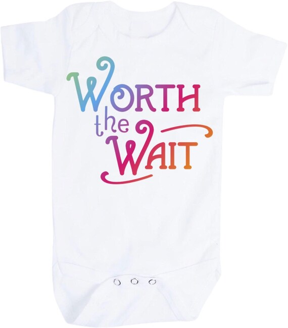 Baby Bodysuit Worth the Wait. For Boy or Girl. Size 0-3 Months 1st Keepsake! GREaT GiFT! 1st Keepsake!