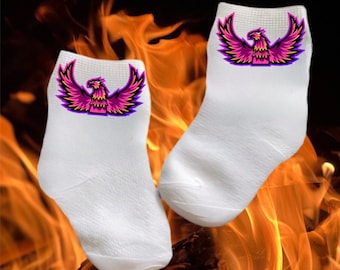 Baby/Toddler/Child Phoenix Socks. Multiple sizes offered. Choose from 0-6 months to 14 years. Cute Gift!