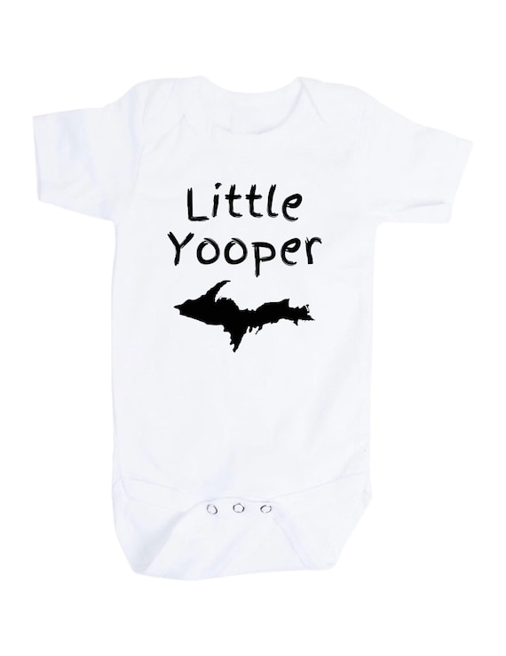 Little YOOPER bodysuit. You choose size. Great Gift. Upper Peninsula Baby