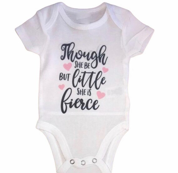Baby Bodysuit Though She Be Little. PREEMIE 1st Keepsake! GREaT GiFT! 1st Keepsake!
