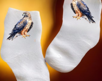 Baby/Toddler/Child Cute Hawk Socks. Multiple sizes offered. Choose from 0-6 months to 14 years. Cute Gift!