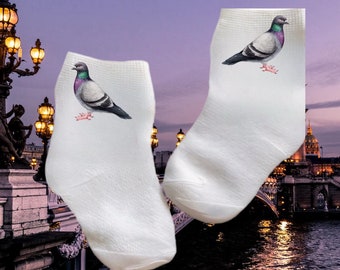Baby/Toddler/Child Cute Pigeon Socks. Multiple sizes offered. Choose from 0-6 months to 14 years. Cute Gift!
