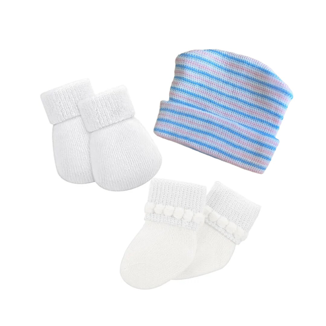 PREEMIE Hats, Socks & No Scratch Mitten Option Preemie or NICU Baby. Etsy