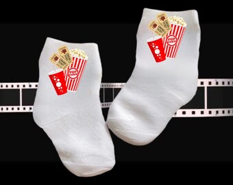 Baby/Kleinkind/Kind Movie Time Socken. Mehrere Größen angeboten. Wählen Sie von 0-6 Monaten bis 14 Nettes Geschenk!