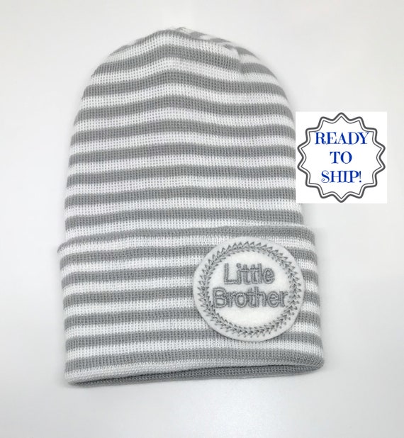 white newborn beanie