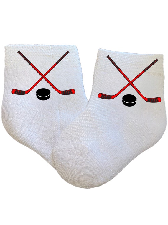 Baby/Toddler/Child Hockey Socks. Multiple sizes offered. Choose from 0-6 months to 10 years. Every Baby Needs. Cute Baby Gift!