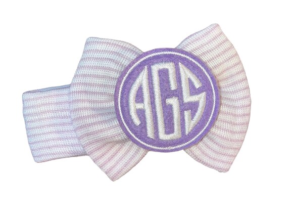 Newborn HEADBAND Monogrammed with Initials on Large Bow. 1st Keepsake! More Colors!Great Gift