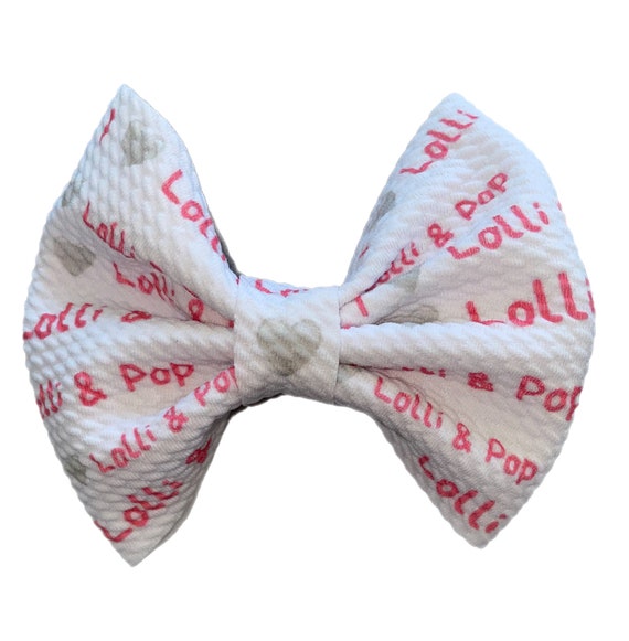 Girls Bow Headband with I love Lolli and Pop! Baby Girl Bow!  Custom Made Bow. EXCLUSIVE
