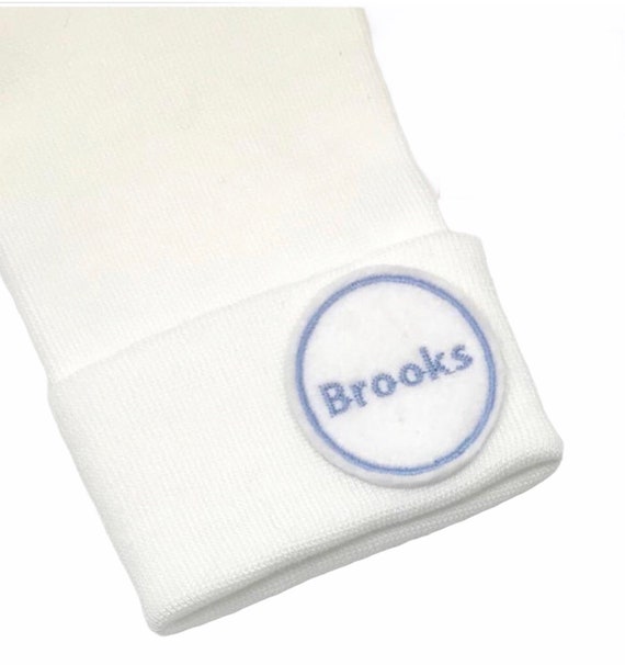 Newborn  Hat Monogramed with Initial or Name For a BOY or Girl! You Choose Hat and Applique Color. 1st Keepsake! Cute!