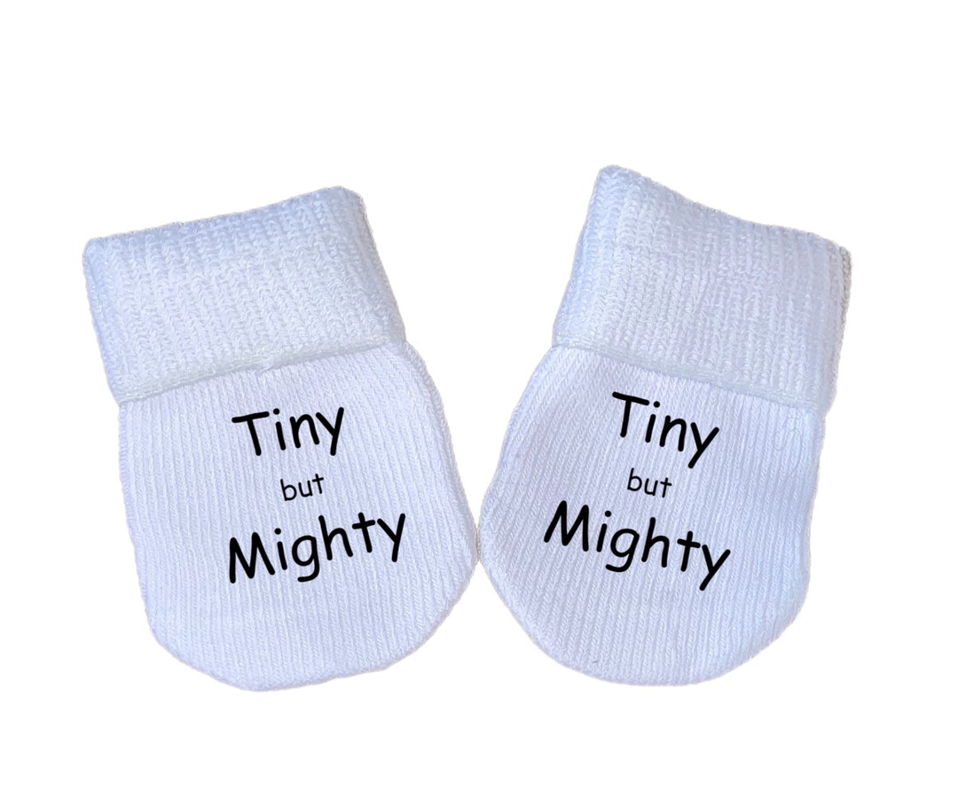 PREEMIE MITTENS Tiny but Mighty Baby and Sock Option Preemie No Scratch