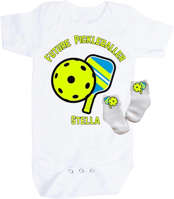 Baby Bodysuit Future Pickleballer. You Choose Size. 1st Keepsake! GREaT GiFT! 1st Keepsake!