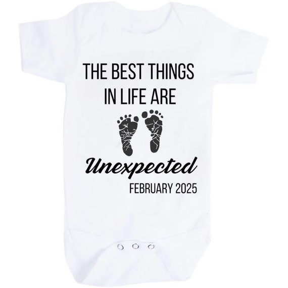 Baby Bodysuit Announcement You Choose Set. Great Gift. Size 0-3 Months