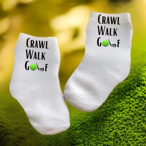 Baby/Toddler/Child Crawl Walk Golf Socks. Multiple sizes offered. Choos from 0-6 Months to 10 Years. Every Baby Needs. Cute Baby Gift!