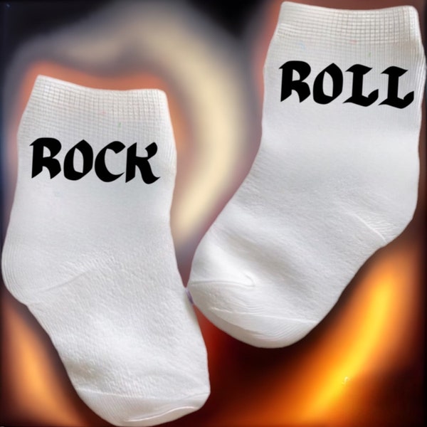 Baby/Toddler/Child Rock and Roll Socks. Multiple sizes offered. Choose from 0-6 months to 10 years.  Every Baby Needs. Cute Baby Gift!