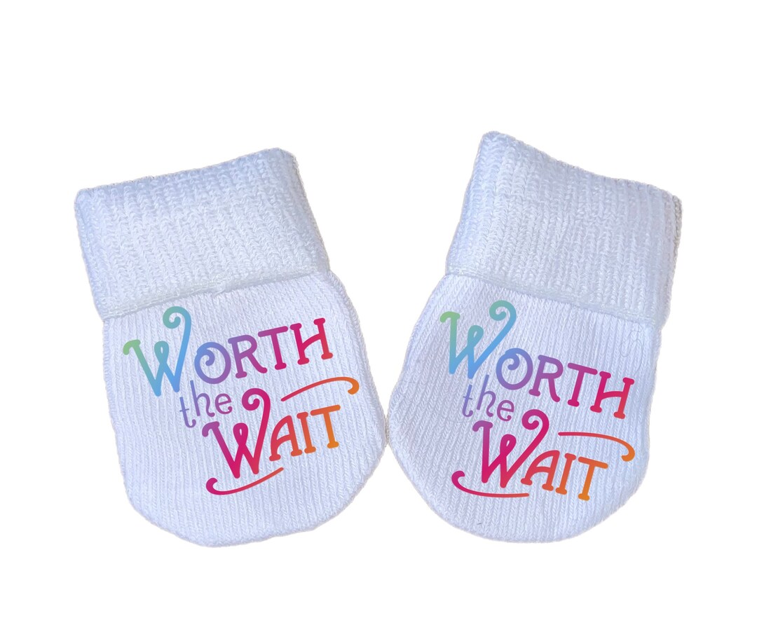 PREEMIE MITTENS With Worth the Wait Baby and Sock Option Preemie No