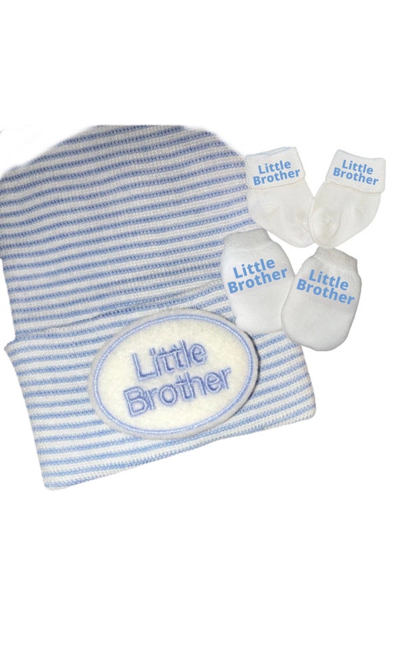 A Best Seller! Baby Hospital Hat.  Baby Boy. Baby Hat. Newborn Hospital Hat.  Newborn Beanies. Little Brother.