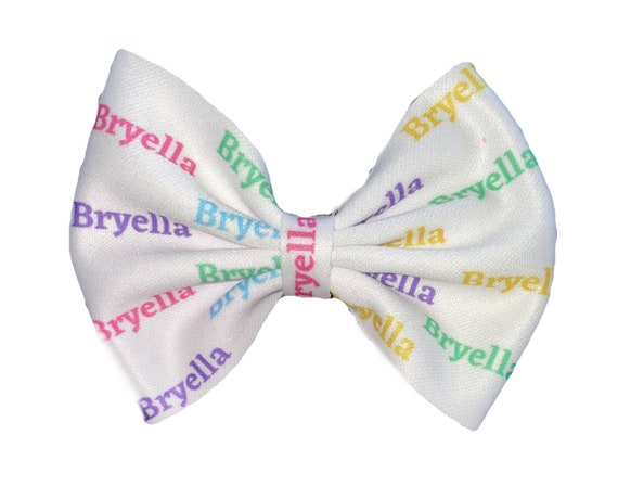Girls Bow Hat or Headband with NAME! Baby Girl Bow!  Custom Made Fabric Bow. Newborn Hospital Hat. Newborn Hat. Infant Beanie. EXCLUSIVE