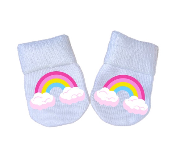 PREEMIE MITTENS Rainbow Baby and Sock Option! Preemie No Scratch Mittens AnD Or PREEMIE SoCKS!