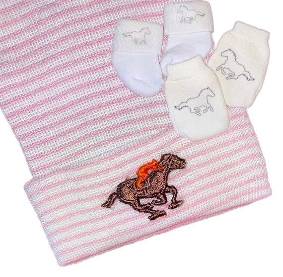 Newborn Hospital Hat. Baby Jockey. Horse Newborn Hospital Hat.  Newborn Beanies. Great Gift. Cute photo Prop. For Every Baby.