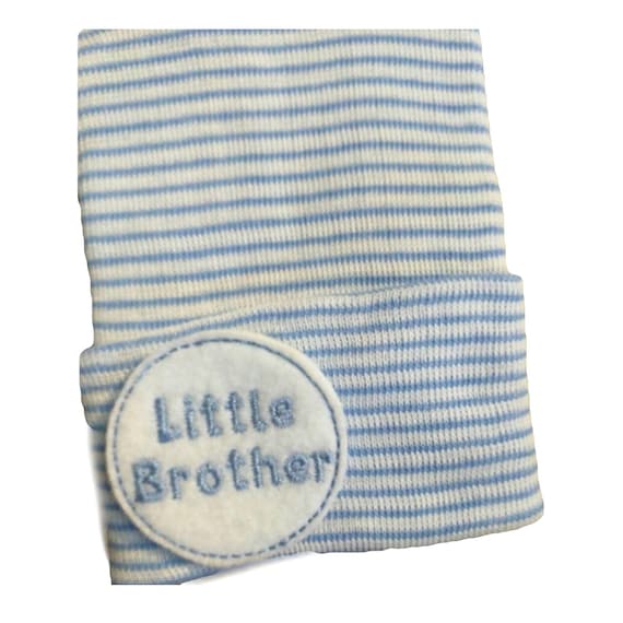 A Best Seller! Newborn Hospital Hat. Baby Boy LITTLE BROTHER Newborn Beanie. Every New Baby Boy Should Have!