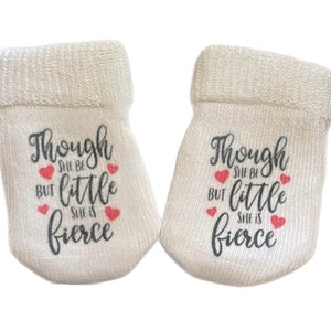 PREEMIE MITTENS Though She Be Little Baby and Sock Option! Preemie No Scratch Mittens AnD Or PREEMIE SoCKS!