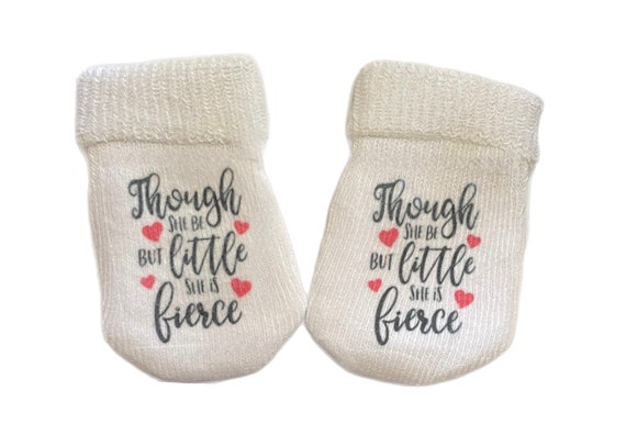 PREEMIE MITTENS Though She Be Little Baby and Sock Option! Preemie No Scratch Mittens AnD Or PREEMIE SoCKS!