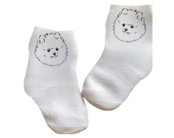 Baby/Toddler/Child Cute Pomeranian Socks.Multiple sizes offered. Choose from 0-6 months to 10 years. Cute  Gift!