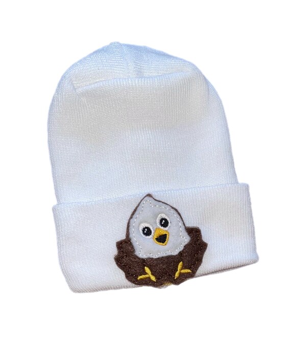 Baby Eagle Newborn Hospital Hat.  Newborn Hospital Beanie. Choice of Hat Color. Perfect for Boy or Girl. Give them Wings to Soar!