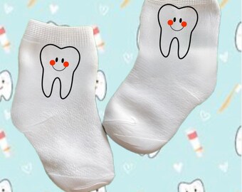 Baby/Toddler/Child Socks With Tooth. Every Baby Needs. Cute Baby Gift! Multiple sizes offered.