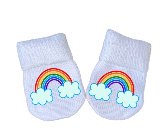 PREEMIE MITTENS Rainbow Baby and Sock Option! Preemie No Scratch Mittens AnD Or PREEMIE SoCKS!