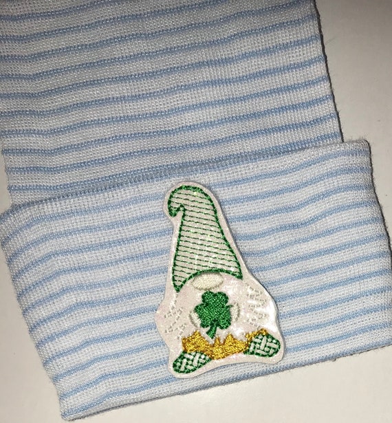 Newborn Hospital Hat BoY or GIrL St. Patricks Day Lucky Gnome! Choice of Hat Color