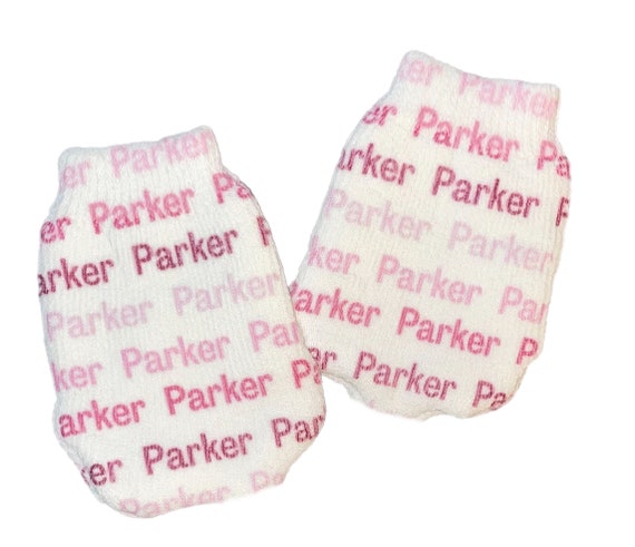 MITTENS! Newborn no scratch Mittens with NAME. Boy or Girl! Perfect Shower / Newborn Gift! Every Baby Needs. Every Mom Loves!