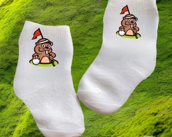 Baby/Toddler/Child Gopher Golf Socks. Multiple sizes offered. You Choose. Every Baby Needs. Cute Baby Gift!