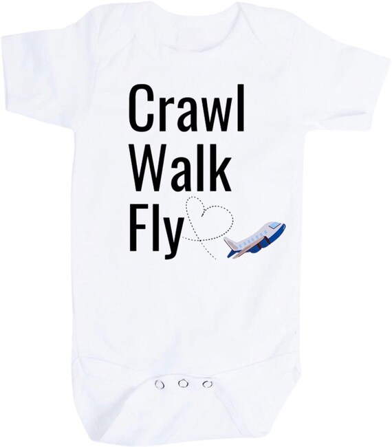 Baby Bodysuit with Crawl Walk Fly.  You Choose Size.  GREaT GiFT  1st Keepsake