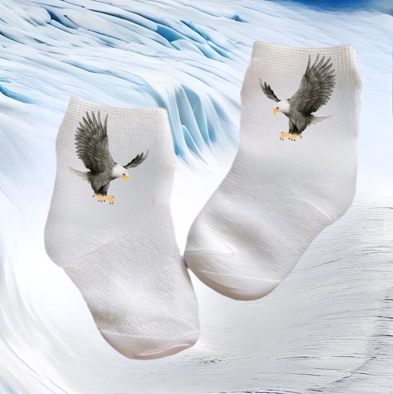 Baby/Toddler/Child Eagle Socks. Multiple sizes offered. Choose from 0-6 months to 14 years. Cute Gift! Baby/Toddler/Child Eagle Socks. Multiple sizes offered. Choose from 0-6 months to 14 years. Cute Gift!